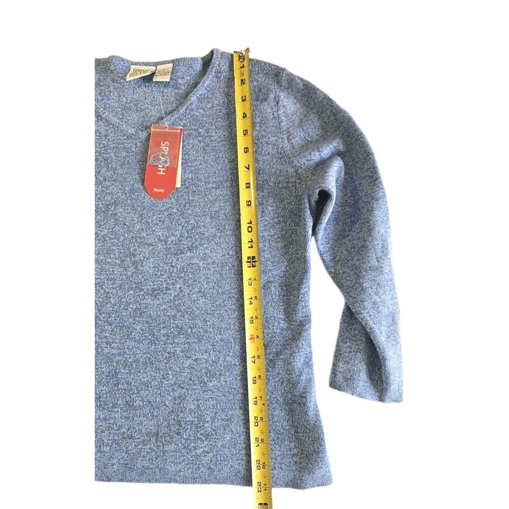 VTG Field Gear Sweater L 100% Cotton Made in Australia NWT Deadstock Blue V-Neck - Picture 6 of 10
